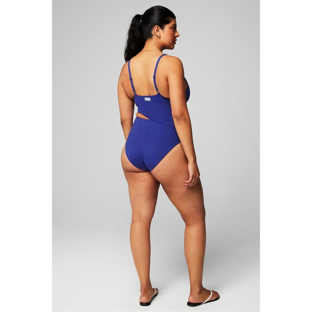 Fabletics Swim Seaside cutout One Piece Blue size medium